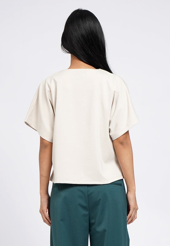 V-Neck Batwing Blouse