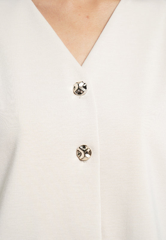 V-Neck Batwing Blouse