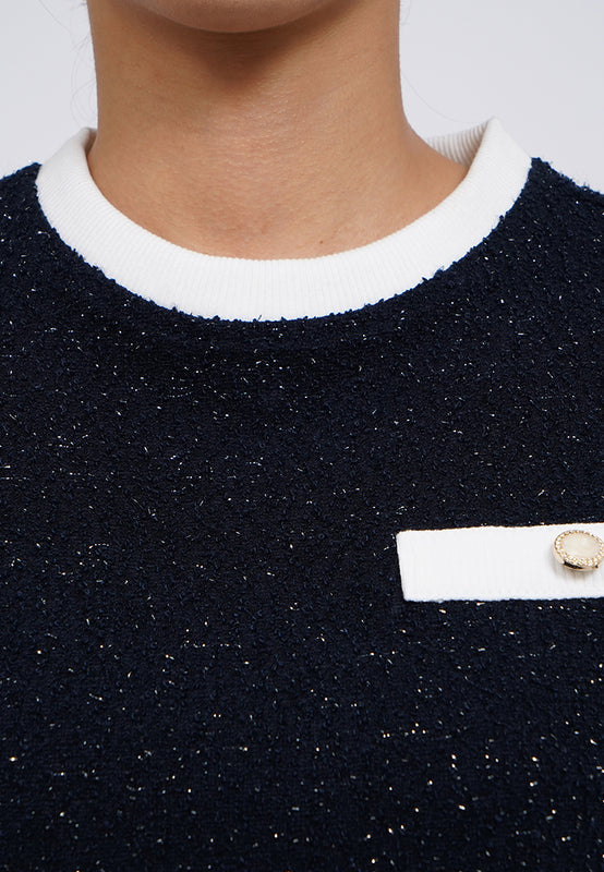 Short Sleeve Knit Blouse