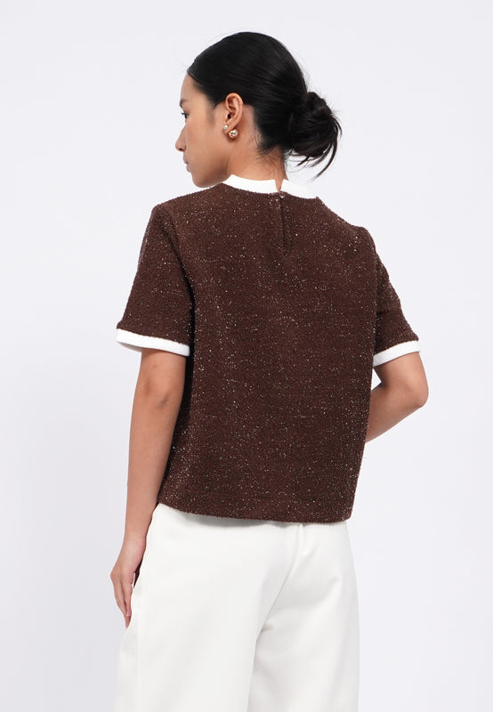 Short Sleeve Knit Blouse