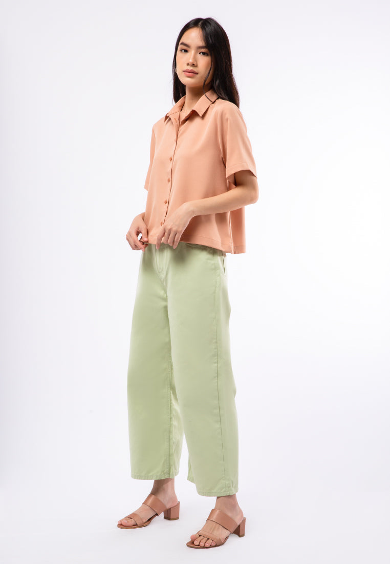 Regular Fit Short Sleeve Blouse
