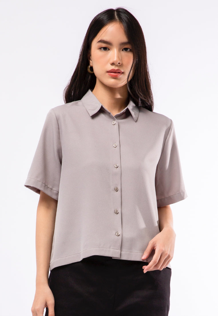 Regular Fit Short Sleeve Blouse