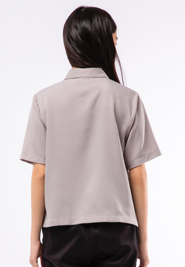 Regular Fit Short Sleeve Blouse