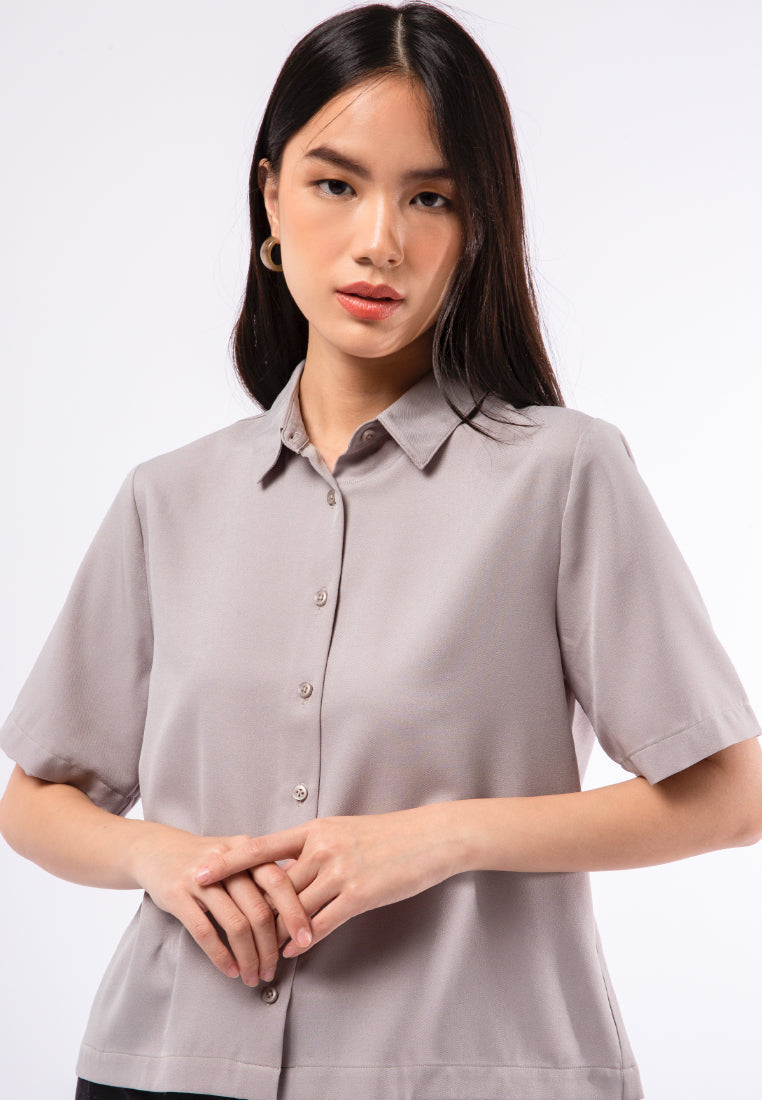 Regular Fit Short Sleeve Blouse