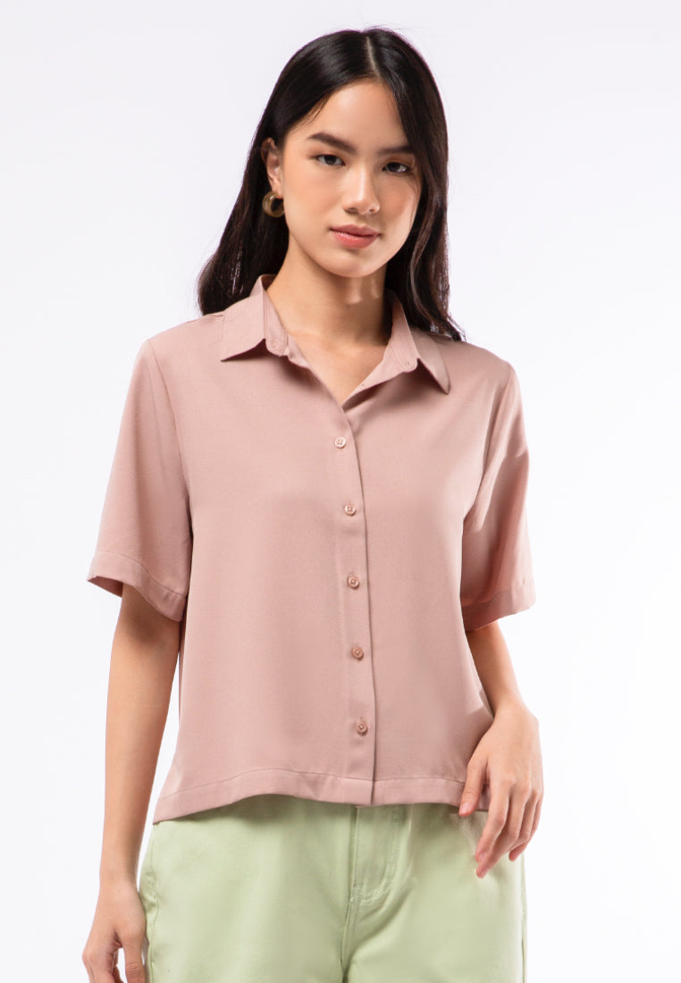 Regular Fit Short Sleeve Blouse