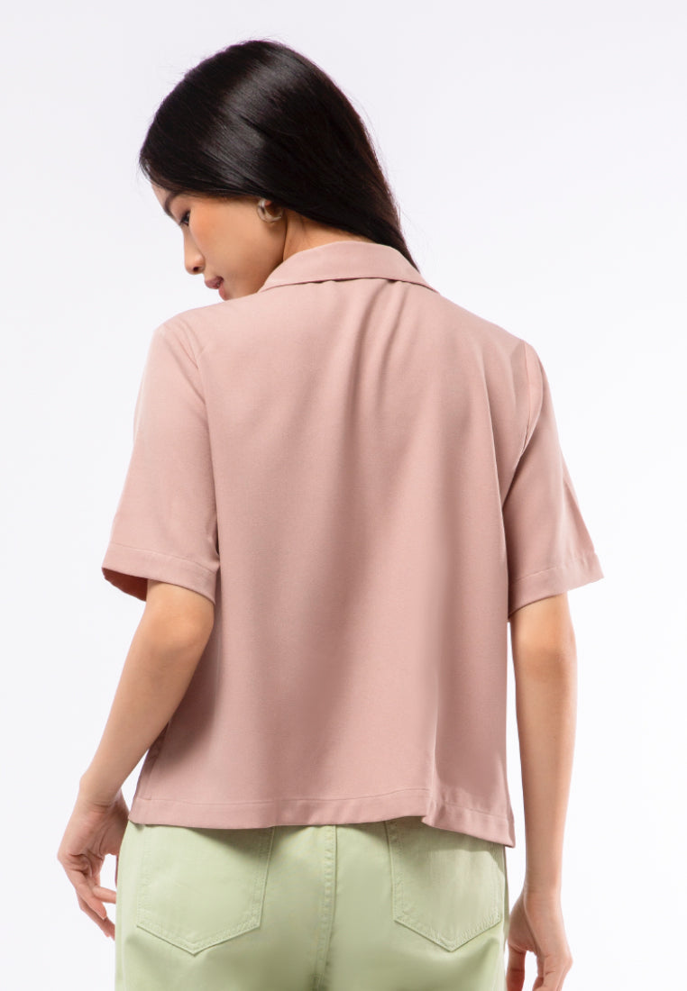 Regular Fit Short Sleeve Blouse