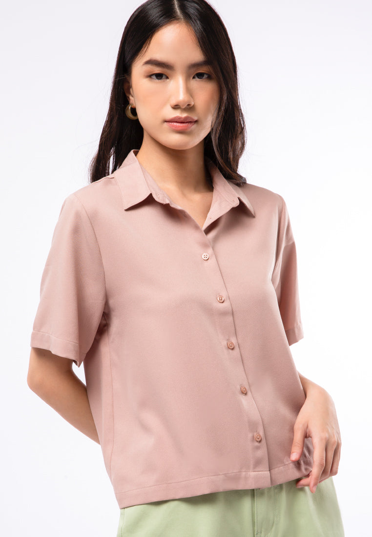 Regular Fit Short Sleeve Blouse