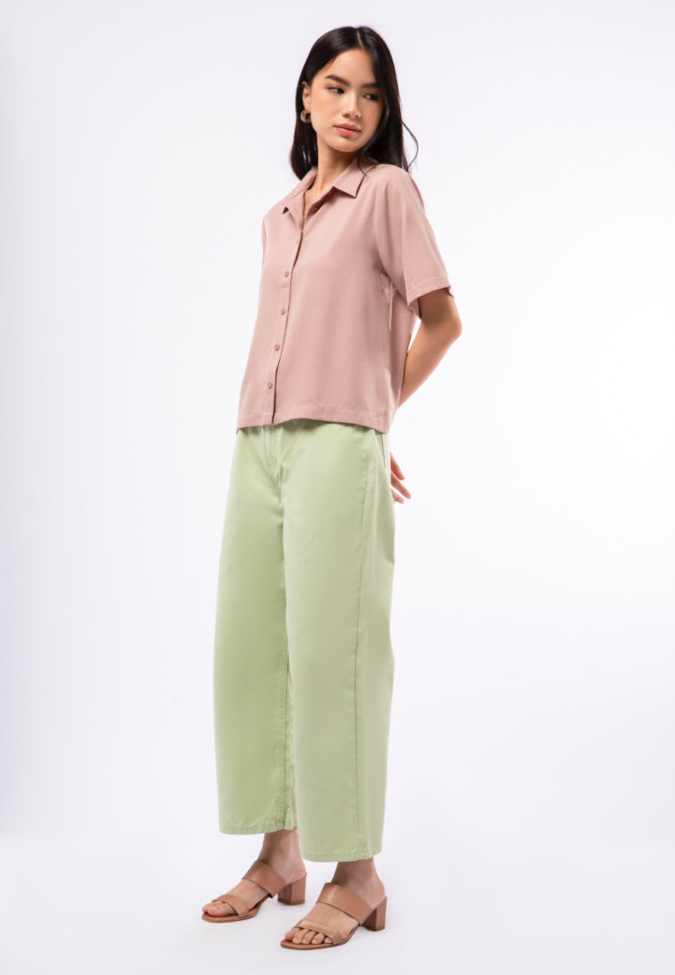 Regular Fit Short Sleeve Blouse