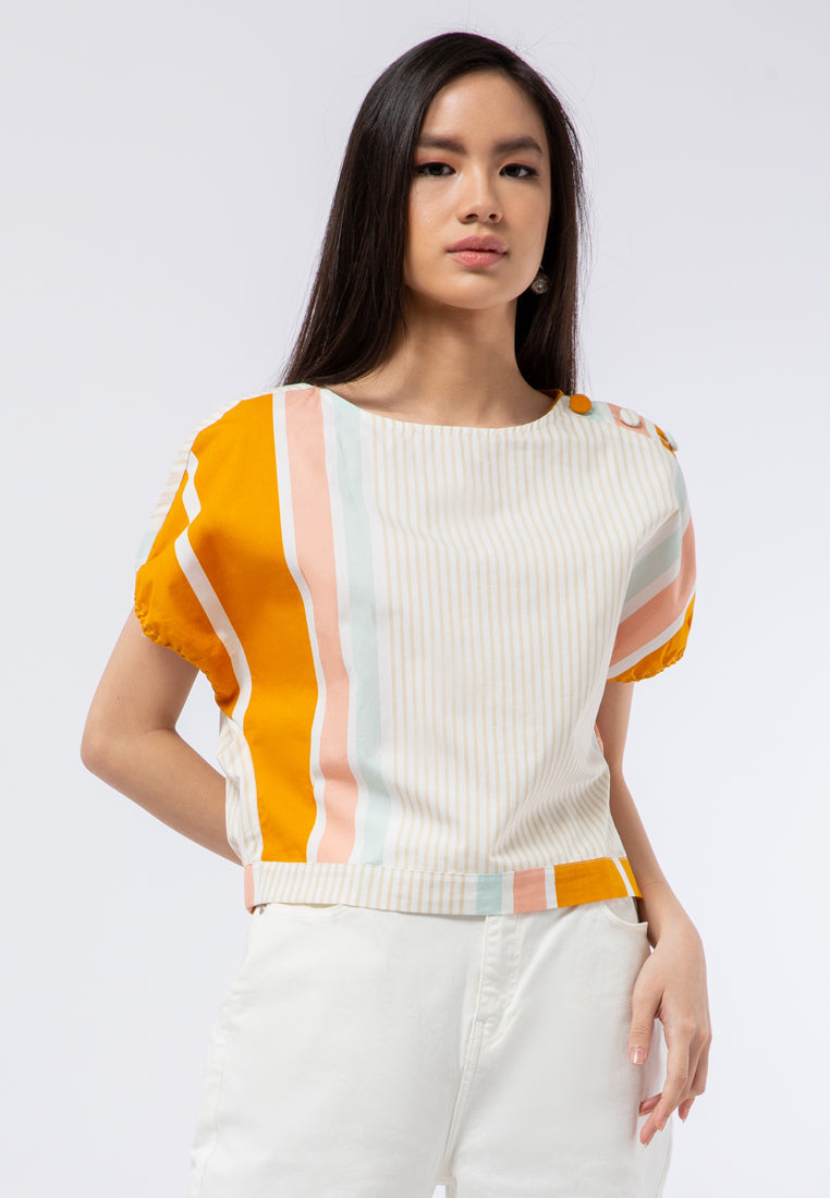 Cap Sleeve Printed Top
