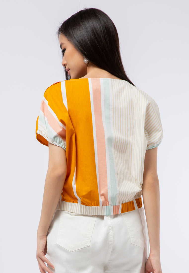 Cap Sleeve Printed Top