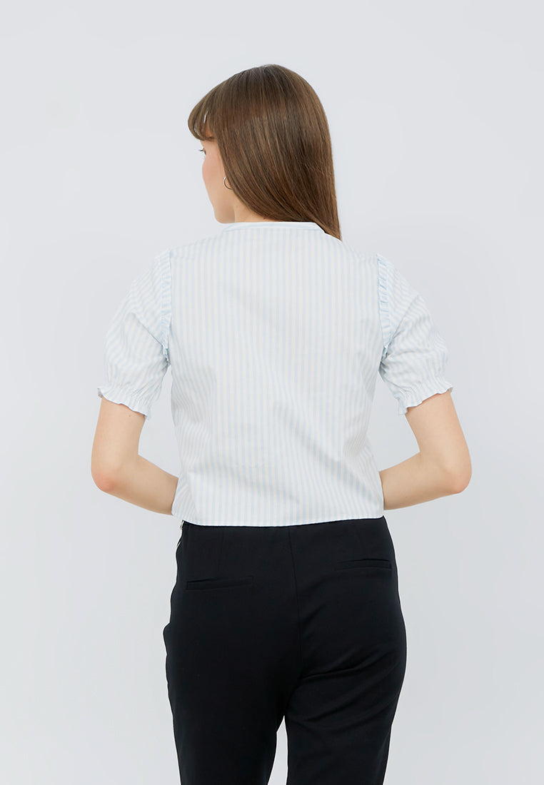 Ruffle Short Sleeve Blouse