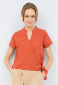 Short Sleeve Wrap Top
