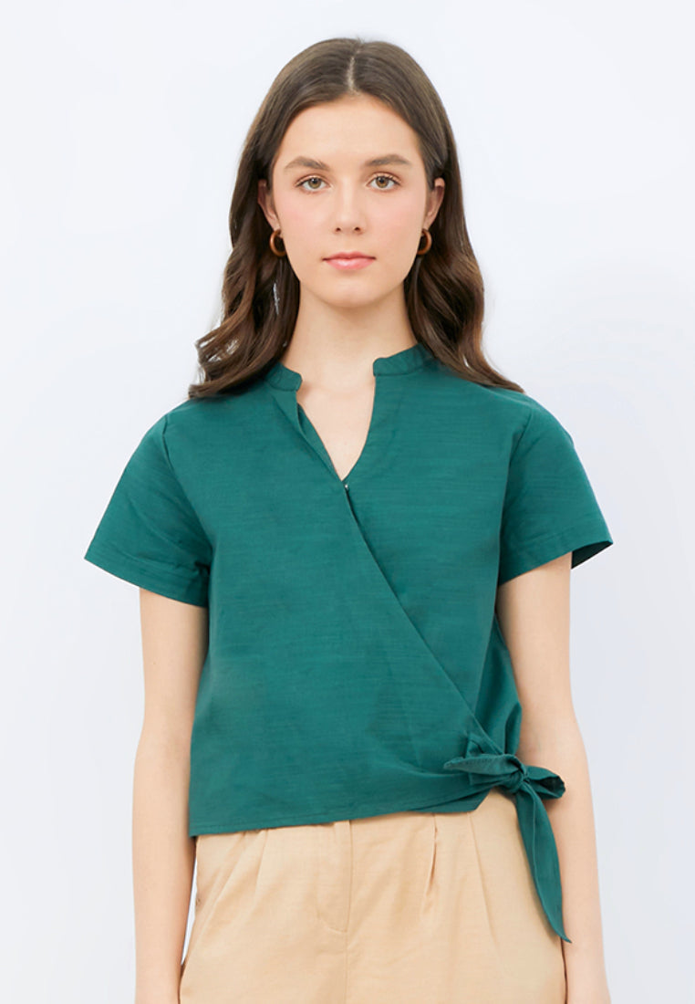 Short Sleeve Wrap Top