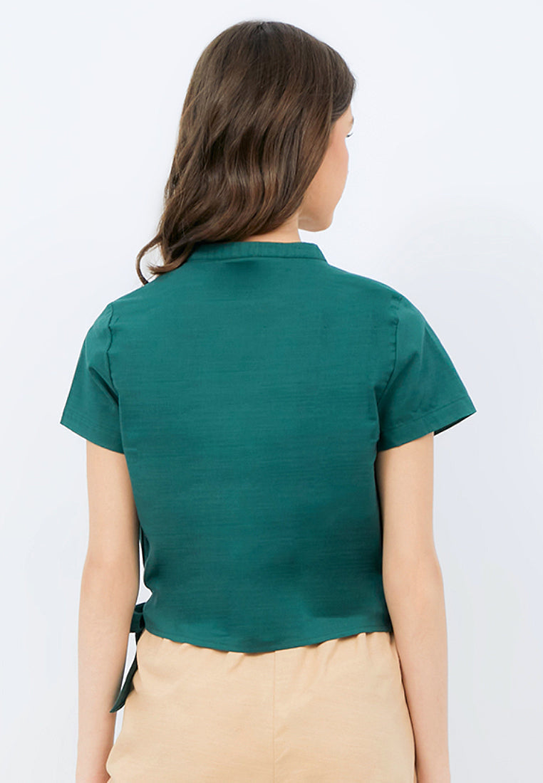 Short Sleeve Wrap Top