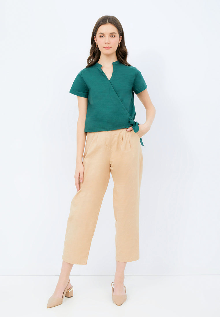 Short Sleeve Wrap Top