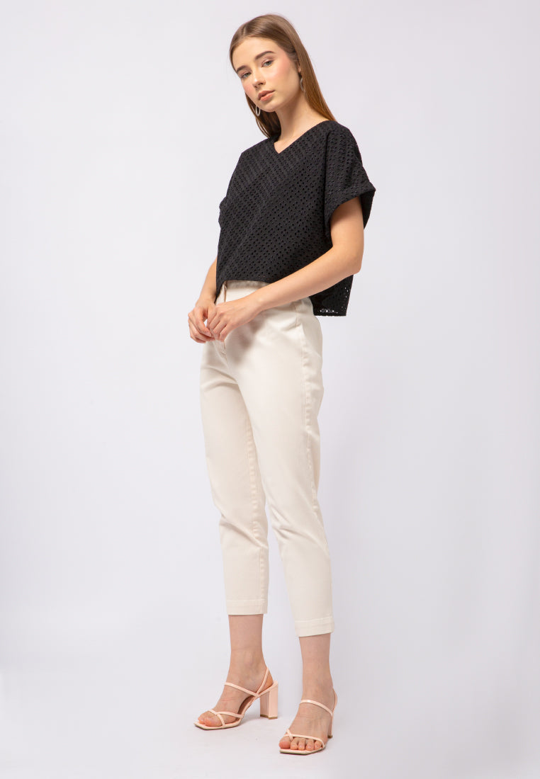 Short Sleeve Crop Blouse