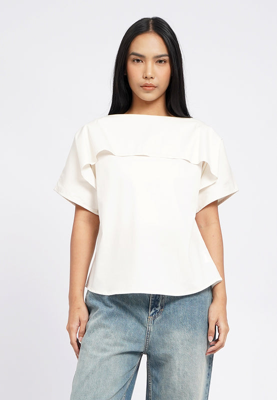 Drape Details Short Sleeve Top