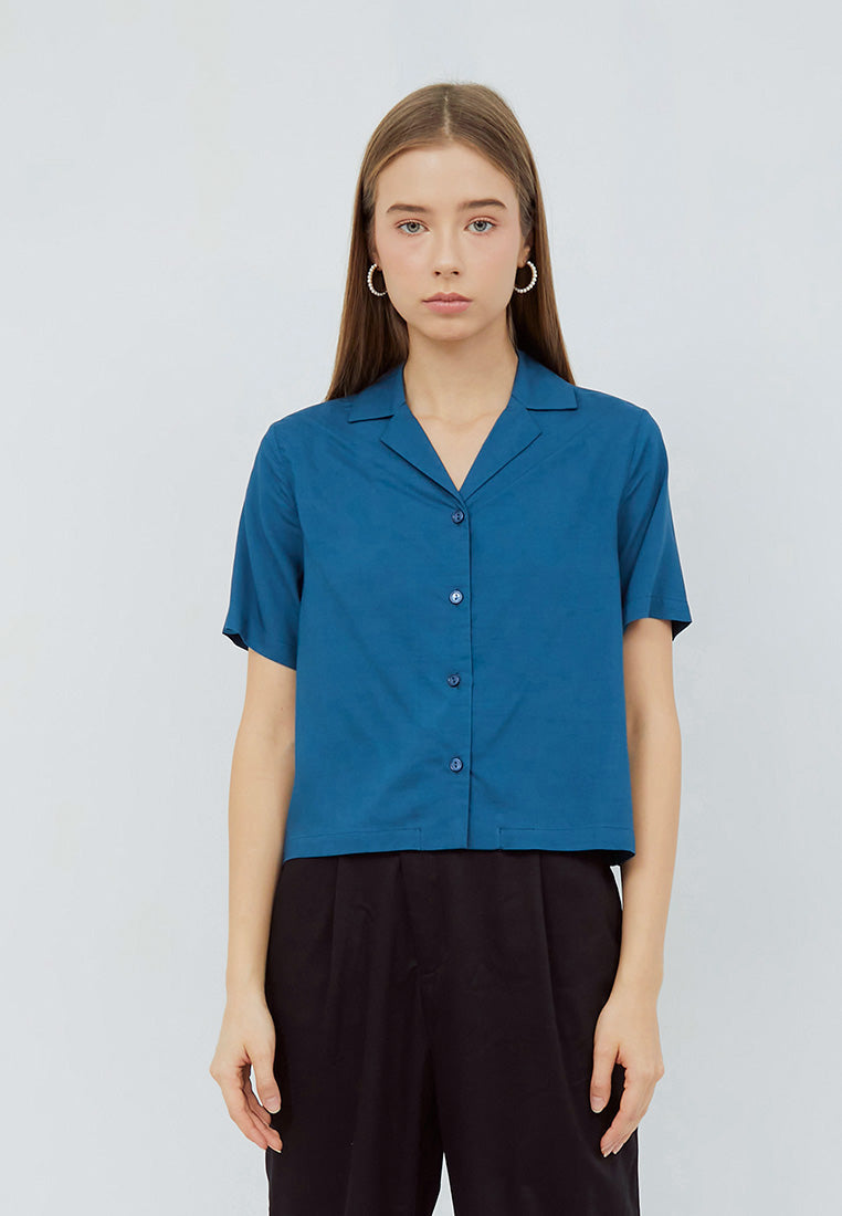 Short Sleeve Crop Blouse