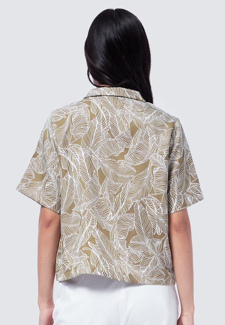 Short Sleeve Printed Blouse
