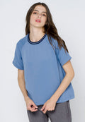 Polyester Short Sleeves Blouse