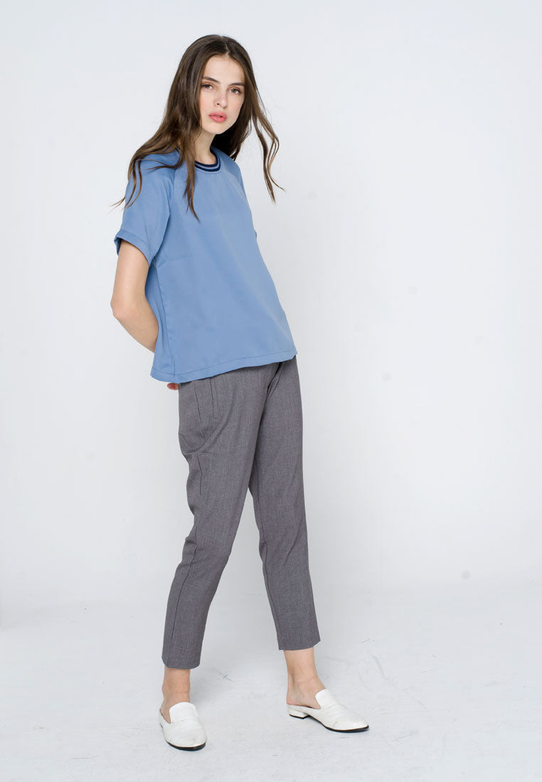 Polyester Short Sleeves Blouse