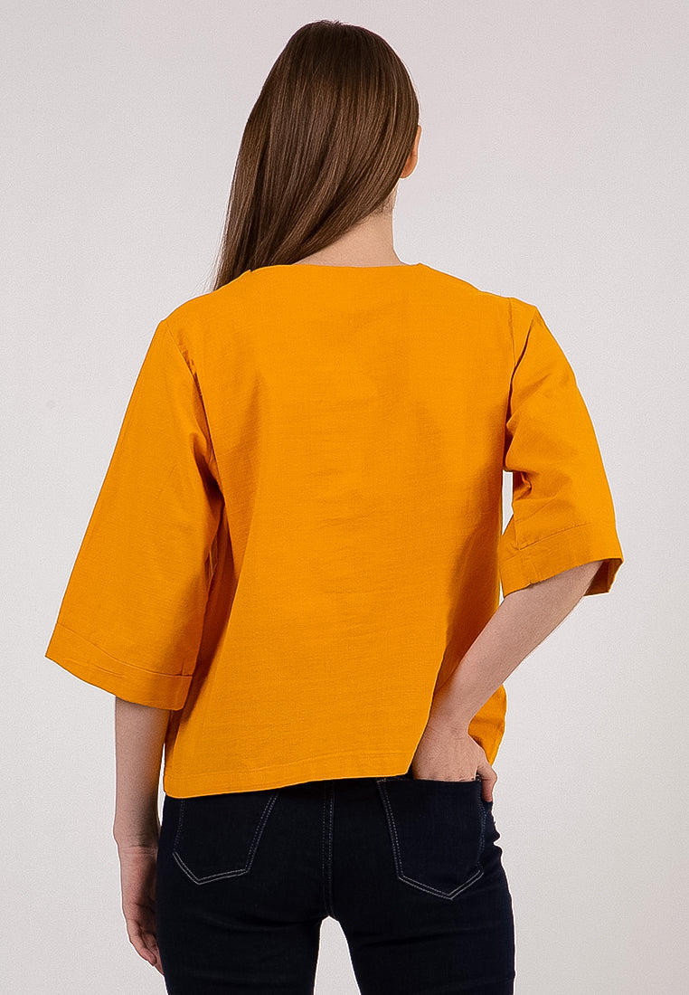 Yellow Kimono Blouse