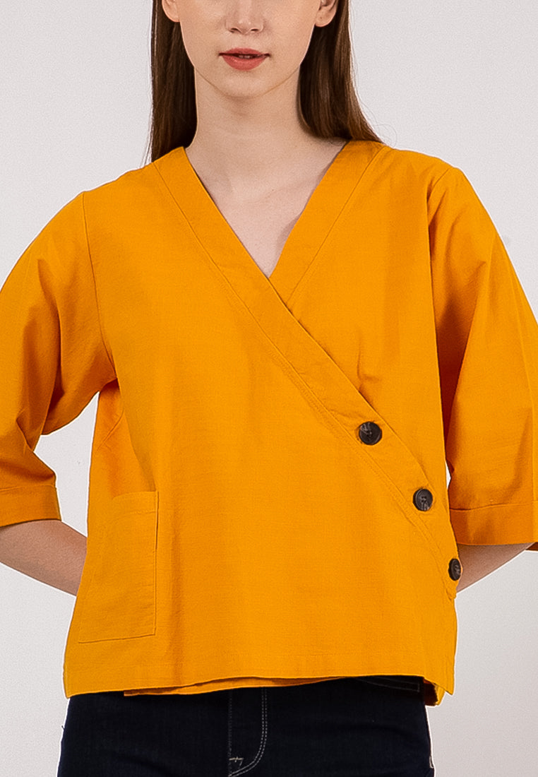Yellow Kimono Blouse