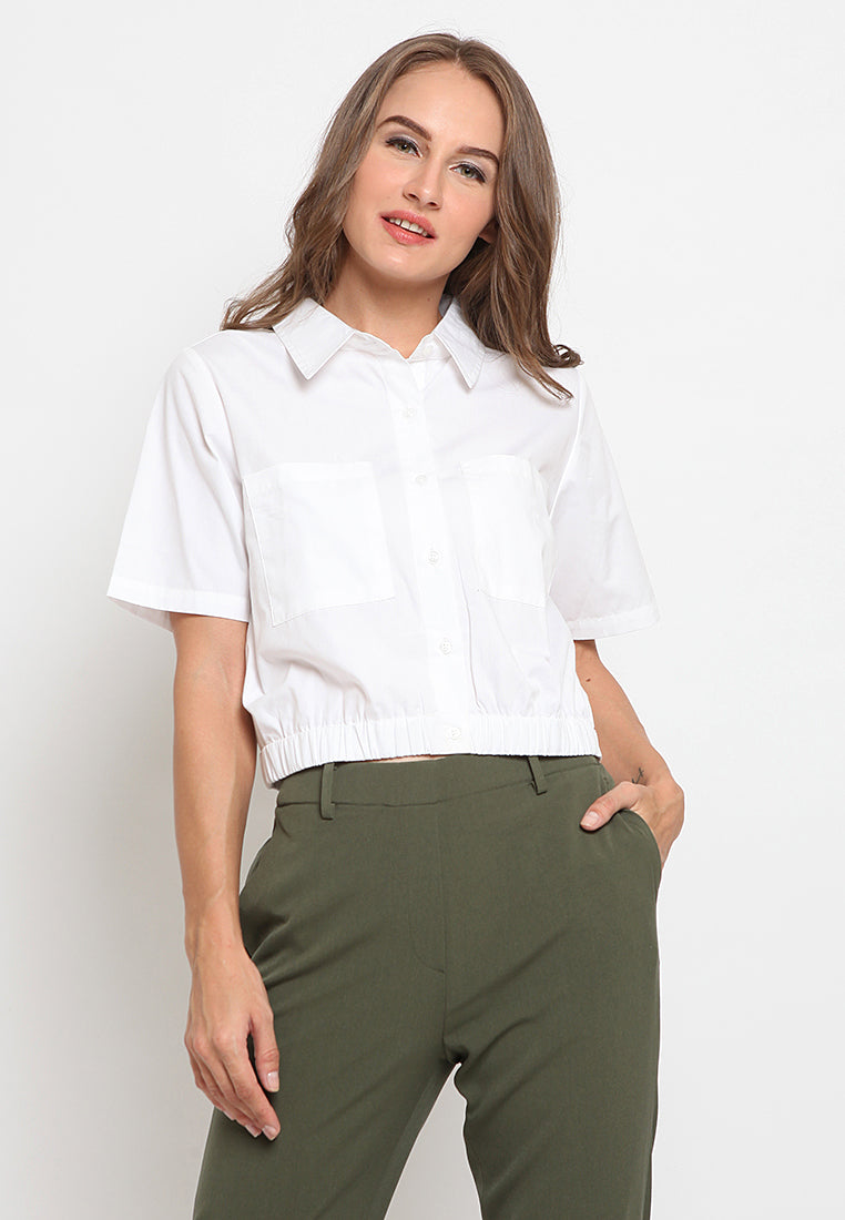 Short Sleeve Cropped Shirt