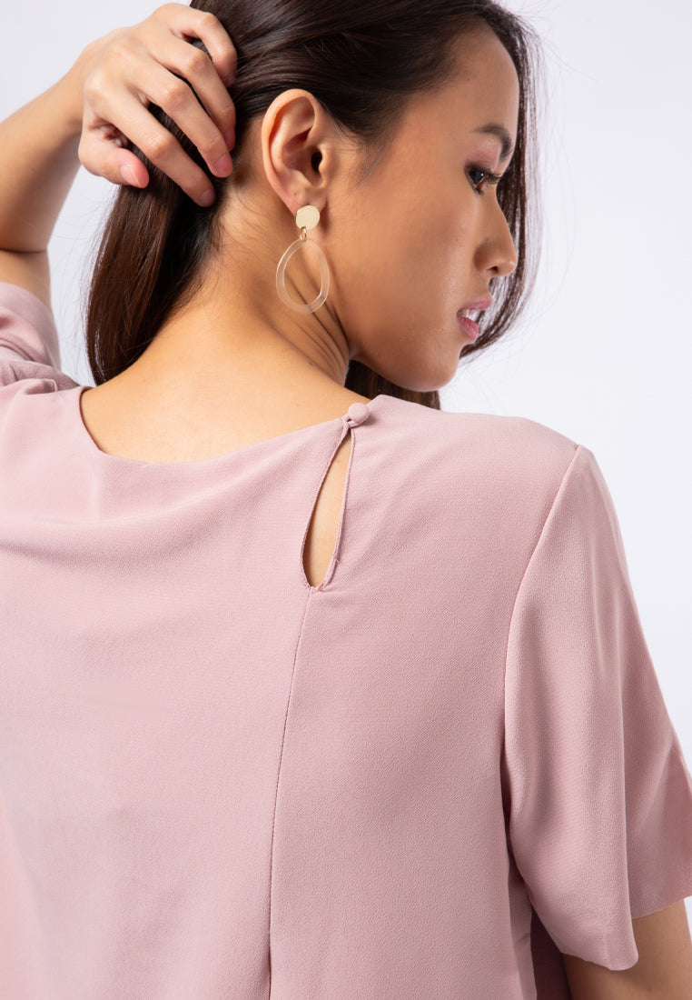Short Sleeve Blouse with Side Details