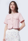Short Sleeve Crop Blouse