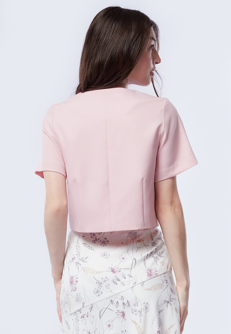 Short Sleeve Crop Blouse