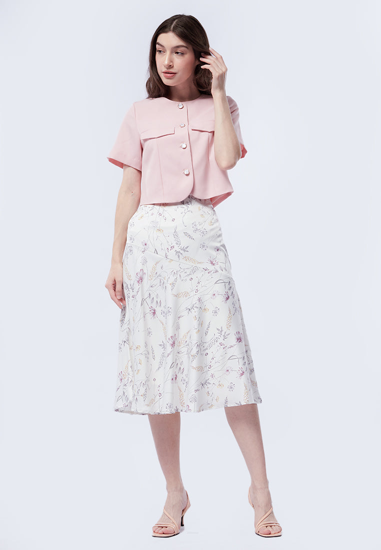 Short Sleeve Crop Blouse