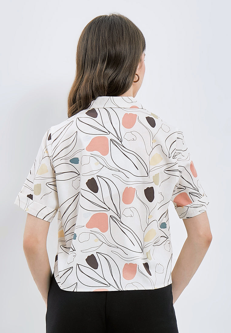 Knotted Short Sleeve Blouse