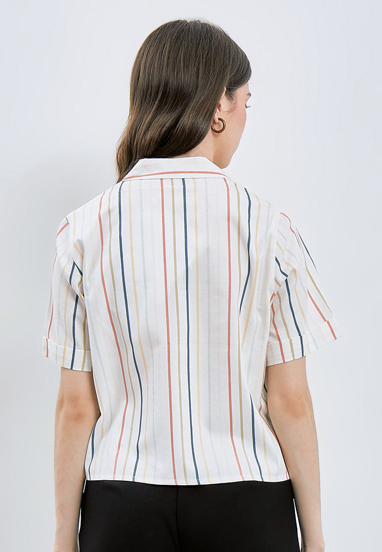 Knotted Short Sleeve Blouse