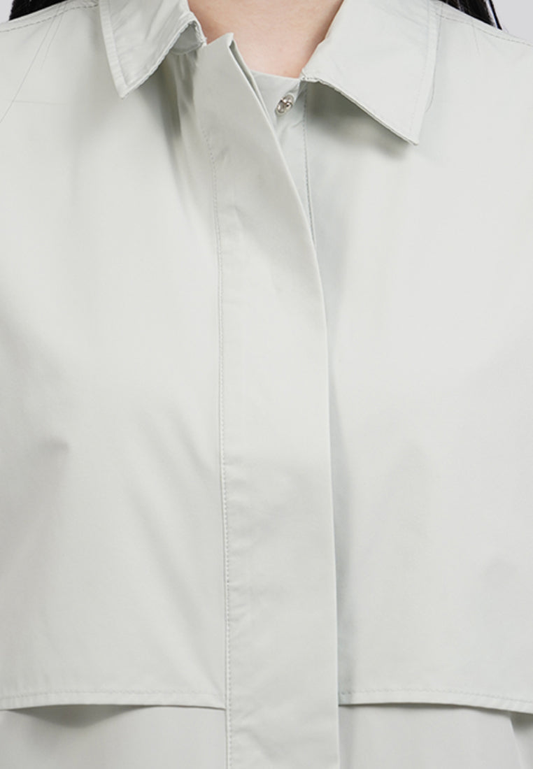 Tiered Front Short Sleeve Blouse