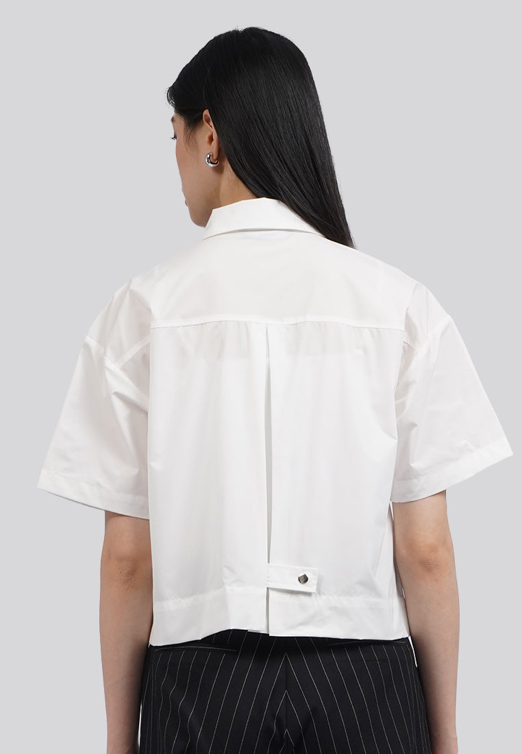 Tiered Front Short Sleeve Blouse