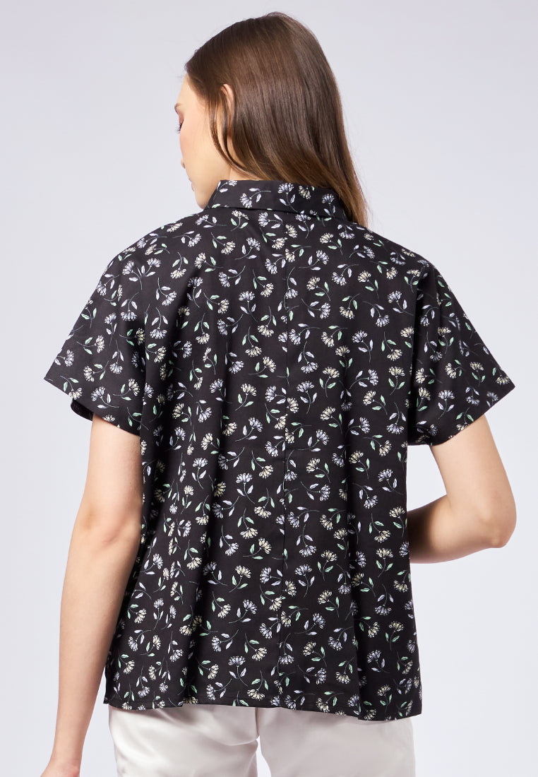 Short Sleeve Printed Blouse