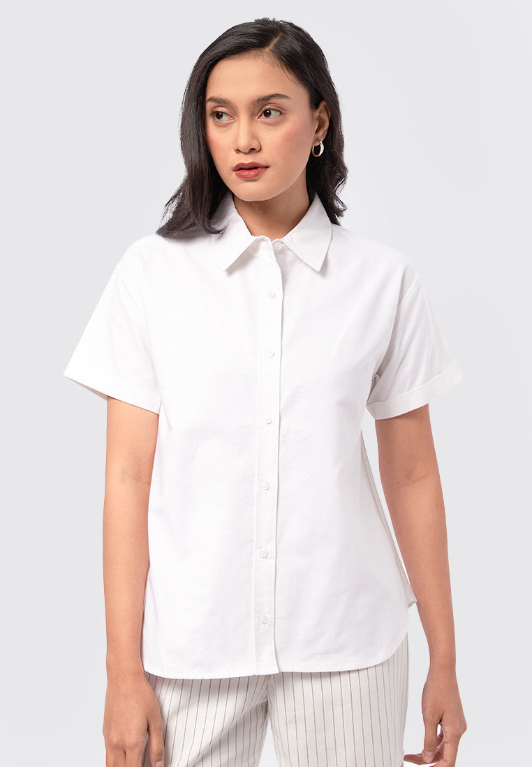 Oxford Short Sleeve Shirt Off White