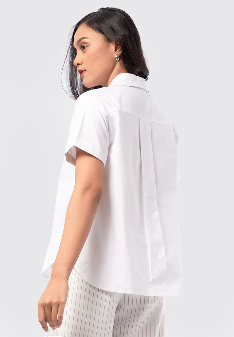 Oxford Short Sleeve Shirt Off White