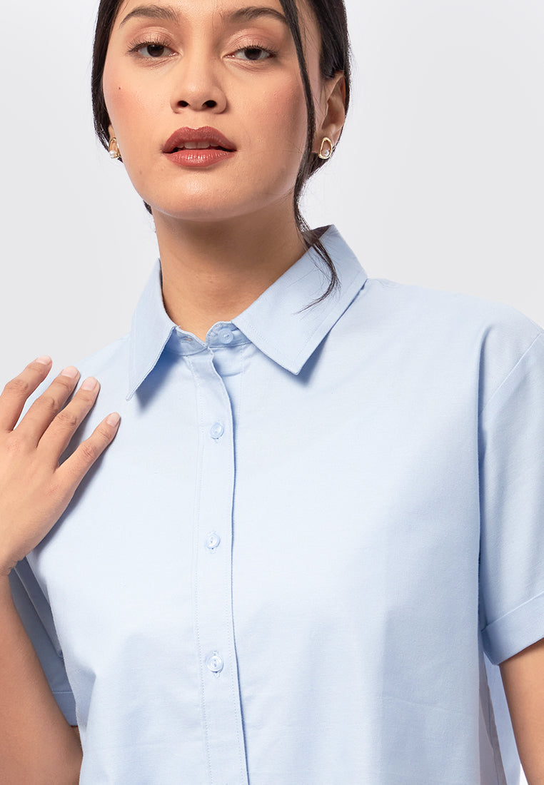 Oxford Short Sleeve Shirt Light Blue