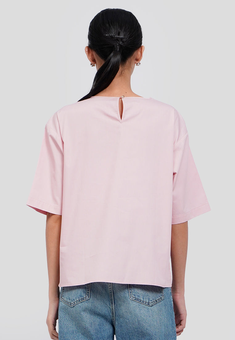Boxy Blouse with Pocket Details