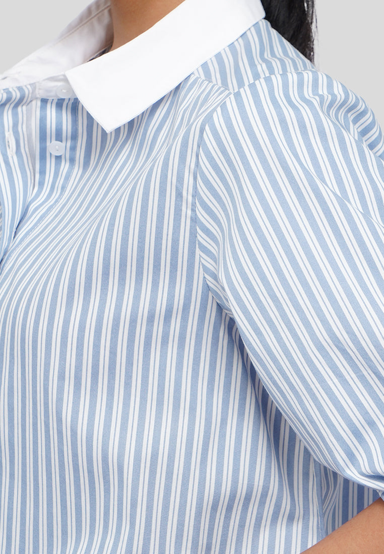 Balloon Sleeves Cotton Shirt