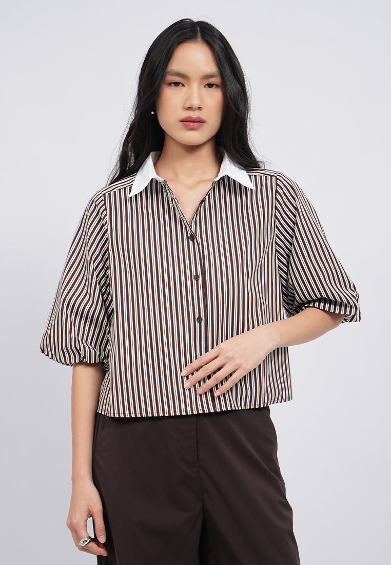 Regular Fit Balloon Sleeve Shirt