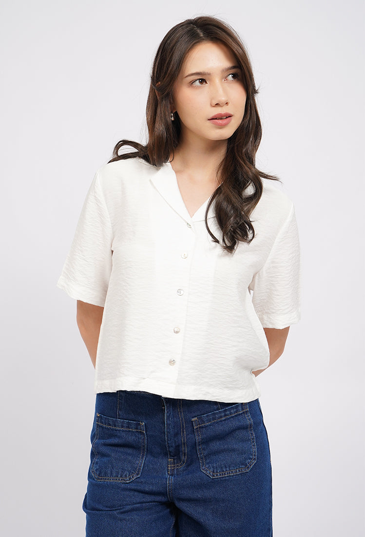 Short Sleeve Rayon Blouse