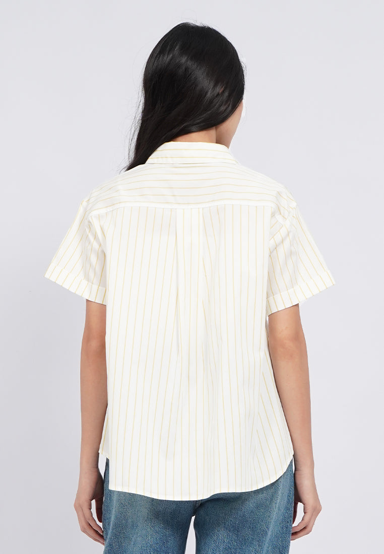 Short Sleeve Oxford Stripe Shirt