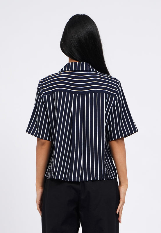 Stripes Notch Collar Shirt