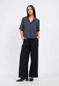 Stripes Notch Collar Shirt