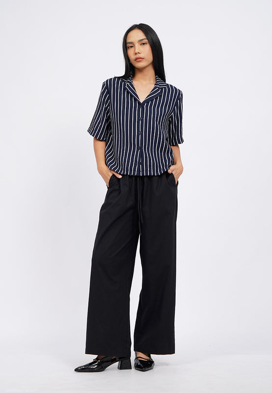 Stripes Notch Collar Shirt