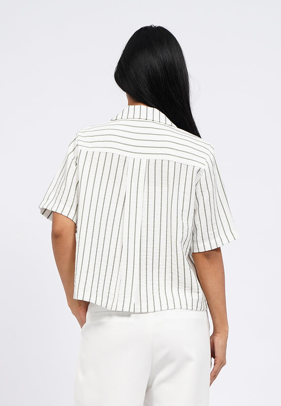 Stripes Notch Collar Shirt
