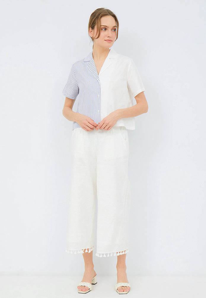 Colorblock Short Sleeve Blouse
